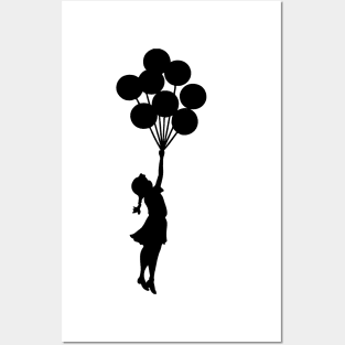 BANKSY Flying Balloon Girl Posters and Art